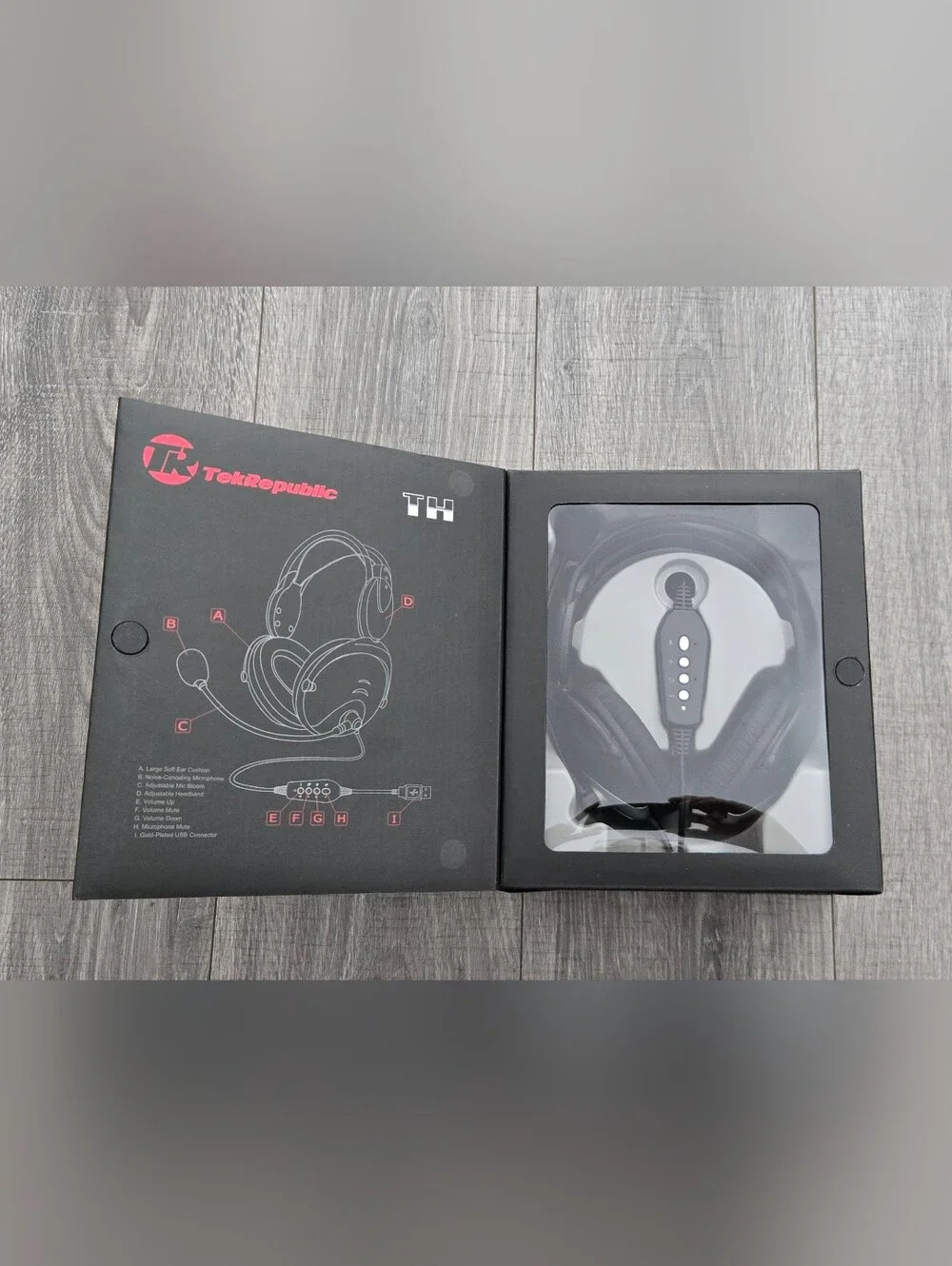 TekRepublic TH Gaming Headset Virtual 7.1 USB New Open Box Tested Complete.